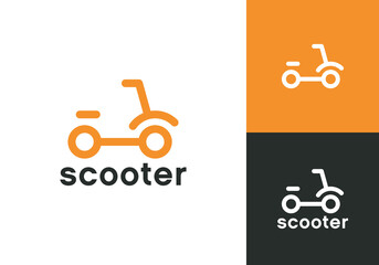 simple scooter technology logo vector design © nubikor
