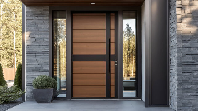 Bold, Sleek Door Design Embracing Refined Modern Aesthetics for Striking, Sophisticated Architectural Statements with Finesse