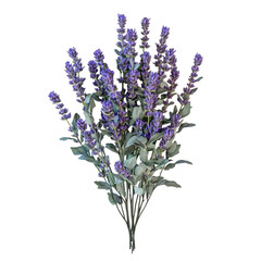 Fototapeta premium Vibrant Lavender Bouquet Digital Art Serene Purple Flowers Abstract Background