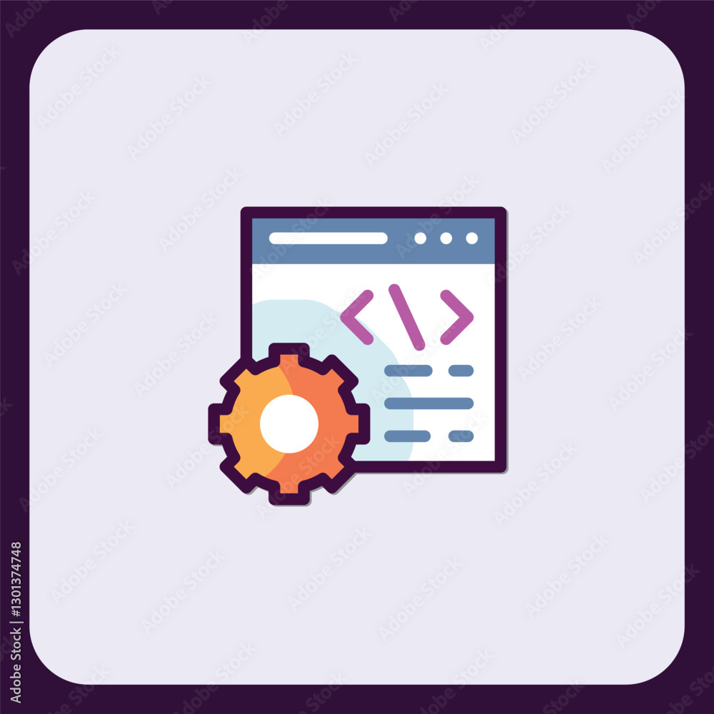 Poster website development customization and configuration icon