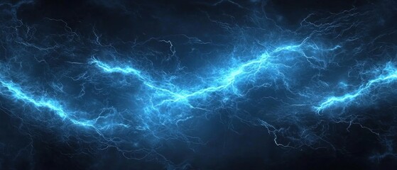 Abstract Blue Electric Lightning Bolts Background Wallpaper
