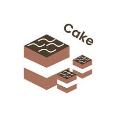 cake illustration flat design 