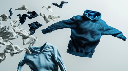 Hoodie flying in the air