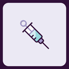 Medical Syringe Icon: Healthcare, Vaccination, Injection Symbol