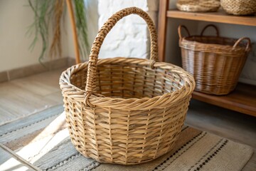 empty wicker basket