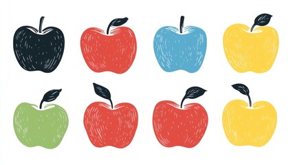 Fototapeta premium Colorful Apple Illustrations (3)
