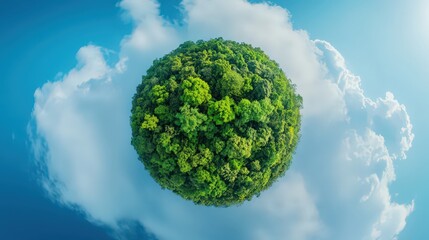 Aerial view of green planet