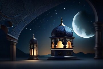 Minimalist Ramadan Kareem Eid Mubarak Background