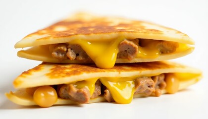 Cheesy-Sausage-Quesadilla-Melted-Cheese-Tortilla-Food