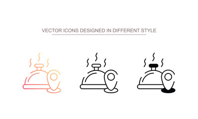 Food Location icon design with white background stock illustration