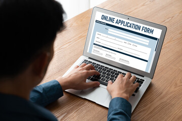 Online application form for modish registration on the internet website