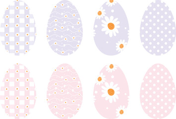 easter eggs seamless pattern, spring pattern, pastel colours