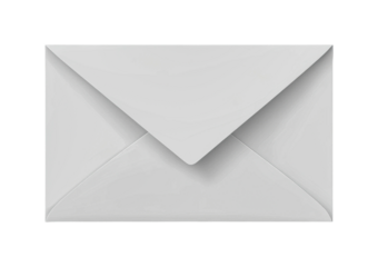 Elegant grey envelope for letter or card delivery, ideal for invitations and special announcements with a minimalist design, cut out