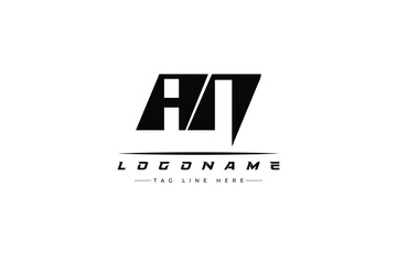 AN racer logo. Racing logo design for racing, driving and car or motorsport.