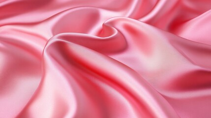 Beautiful pink fabric swirling with elegance and radiant gloss