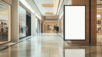 Customizable Mall Billboard: Open Space for Your Message in a Modern Shopping Environment