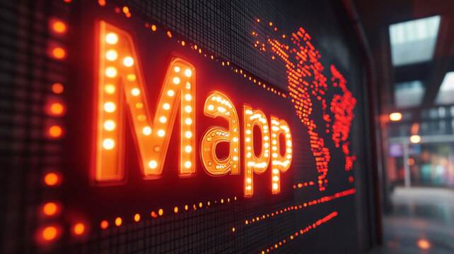 A sign with the letters MAPP on it