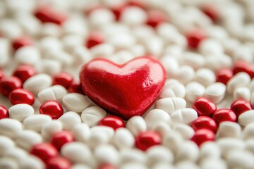 Obraz premium Heart-Shaped Treats: A Symbol of Love and Happiness for a Romantic Valentineâ€™s Day