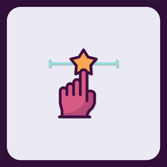 Interactive Star Rating Selection Interface Design Element