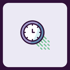 Obraz premium Modern Minimalist Clock Icon Design Element for Time Management Applications