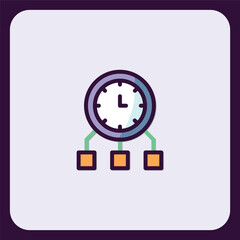 Efficient Time Management Icon: Clock Synchronizing with Three Modules