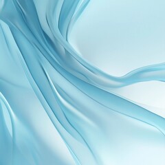 Obraz premium Flowing blue fabric creates a tranquil and serene atmosphere in soft light