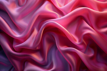 Obraz premium Luxurious Pink Fabric Texture Design. Soft Waves and Silk Sensations