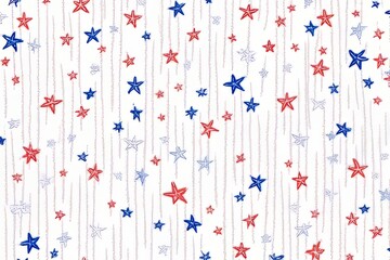 Patriotic Stars and Stripes Pattern Design for Fabric or Decor