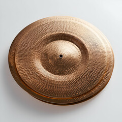Vintage Handmade Bronze Cymbal: A Shiny Circular Percussion Instrument for Musicians and Music Industry Professionals