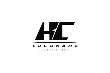 Fototapeta premium KC racer logo. Racing logo design for racing, driving and car or motorsport.