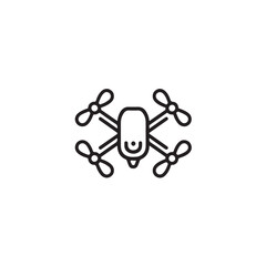 Minimal Drone Icon in Line Art Design