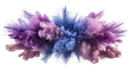 Fototapeta premium Colorful explosion of powders expanding and erupting in air