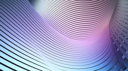 Elegant Smooth Wireframe Waves on Gradient Background