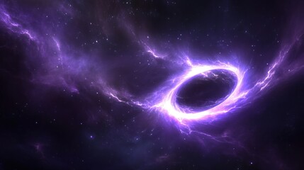 Obraz premium A beautiful purple and white abstract image of a black hole