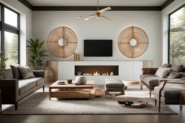 Modern living room with elegant design elements