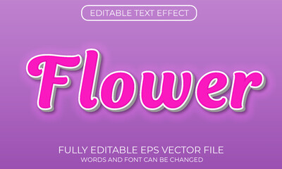 Flower editable text effect