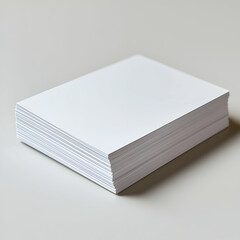Blank Cardstock Pile for Creative Business Stationery Design and Office Supplies