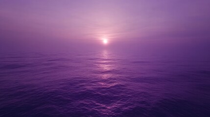 Obraz premium The Sun Over the Sea During a Purple Colored Sunset