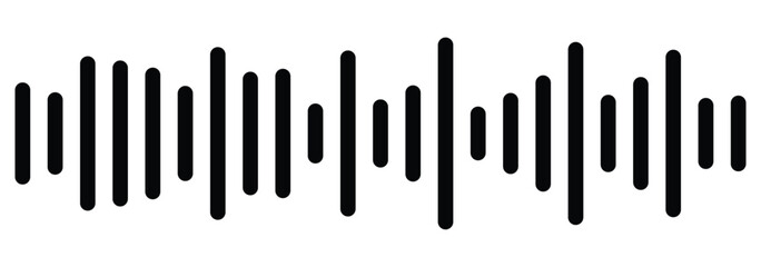 Dynamic vertical lines illustrating sound waves and audio frequencies. Set of sound waves. Black and Sound Waves Indicators, different sound waves vector set. Sound wave icon for voice recognition. 