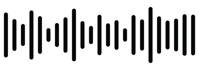 Dynamic vertical lines illustrating sound waves and audio frequencies. Set of sound waves. Black and Sound Waves Indicators, different sound waves vector set. Sound wave icon for voice recognition. 