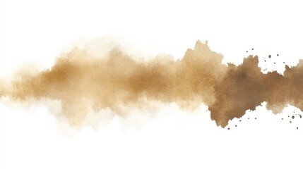 Obraz premium An Abstract Brown Watercolor Illustration on a White Background