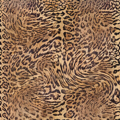 Seamless patterned texture of animal skin, animal print.