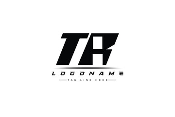 Fototapeta premium TR racer logo. Racing logo design for racing, driving and car or motorsport.