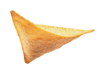 Delicious crispy tortilla chip perfect for dipping or snacking on game day celebrations with friends and family, cut out