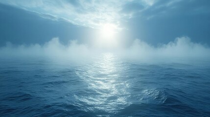 Fototapeta premium Misty Ocean Sunrise View