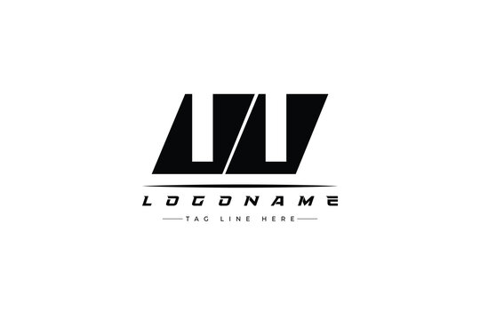 UU racer logo. Racing logo design for racing, driving and car or motorsport.