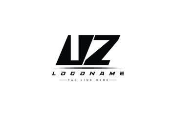 UZ racer logo. Racing logo design for racing, driving and car or motorsport.