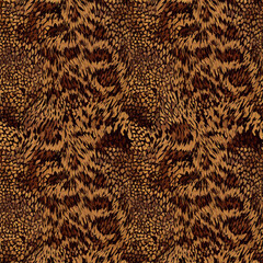 Seamless patterned texture of animal skin, animal print.