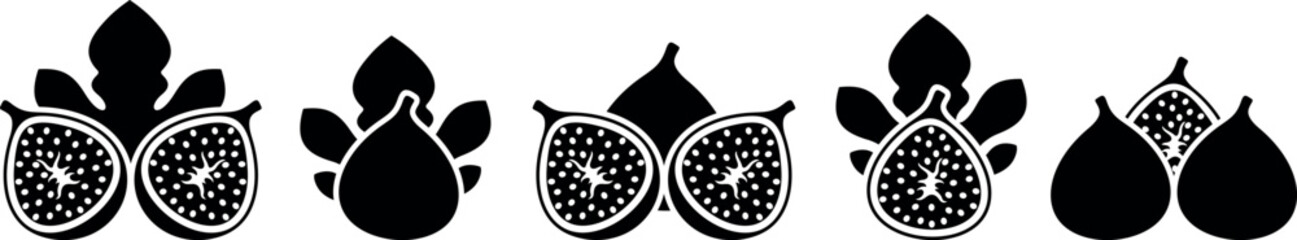 Fig logo. Isolated fig on white background