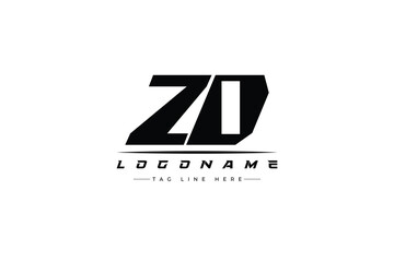 ZD racer logo. Racing logo design for racing, driving and car or motorsport.